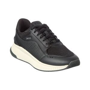 Boss Hugo Boss Ttnm Evo Leather Running Sneaker, Black